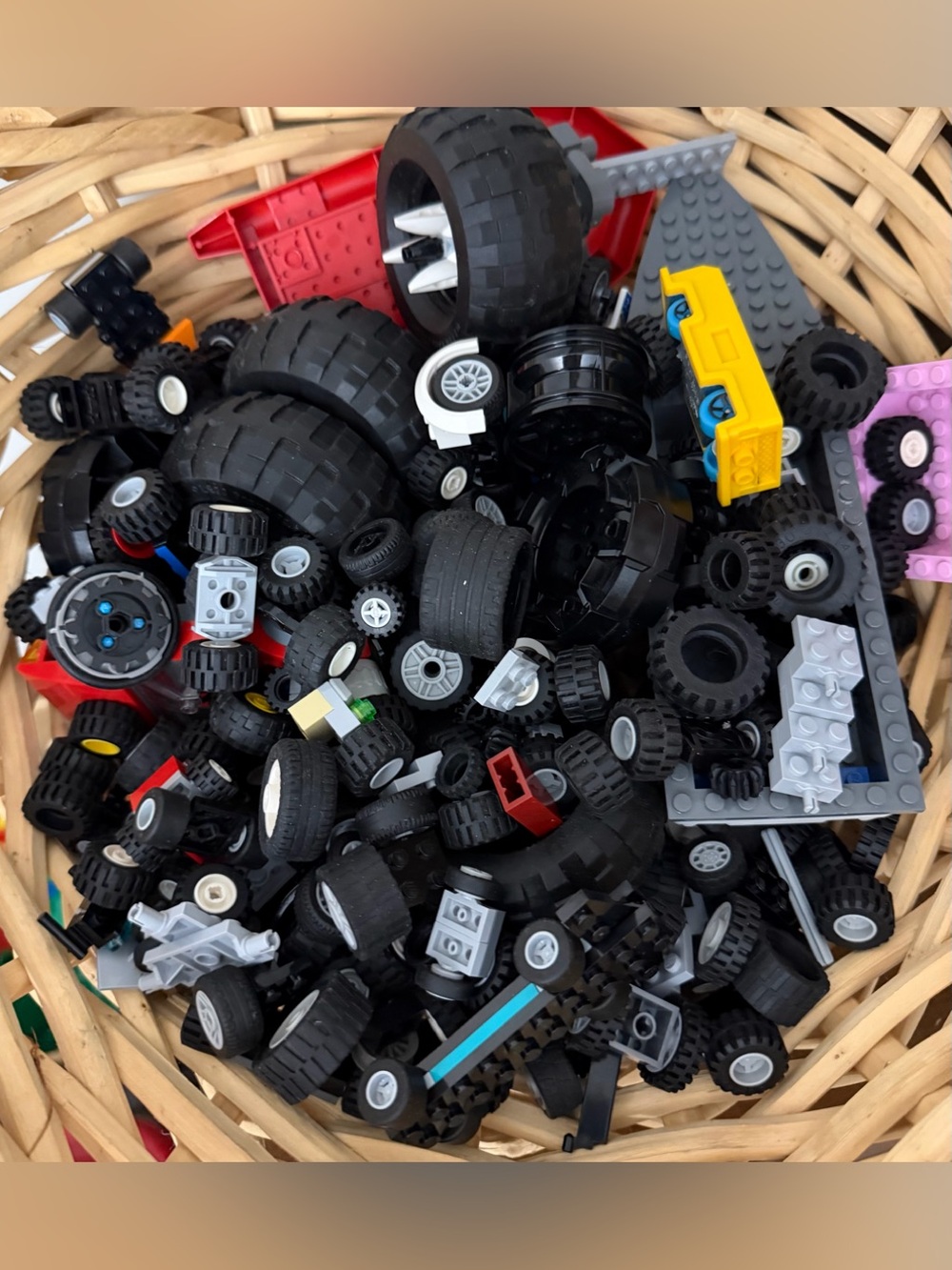 Lego Black Wheels Vehicles Huge Lot Tires